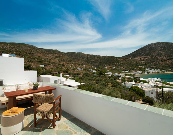 Espaces extérieurs des villas Thymari à Sifnos