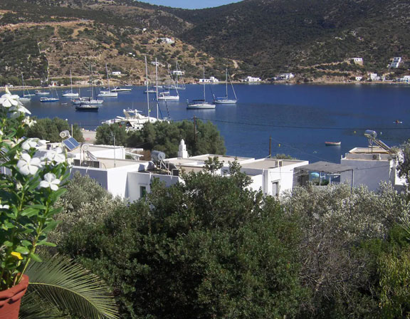 Vue sur la mer depuis la Villa Vathy à Sifnos