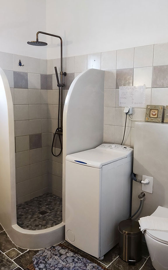 Salle de bain à la Villa Vathi