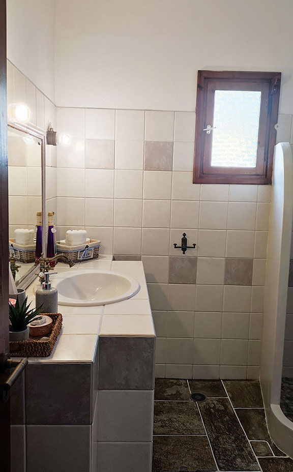 Salle de bain à la Villa Vathi