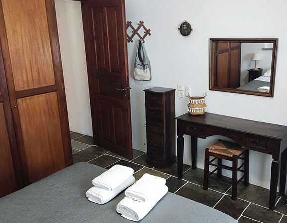 Chambre principale à la Villa Vathi