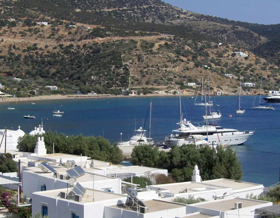 Vue sur la mer depuis la Villa Vathy à Sifnos