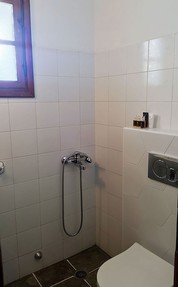 Salle de bain à la Villa Vathi