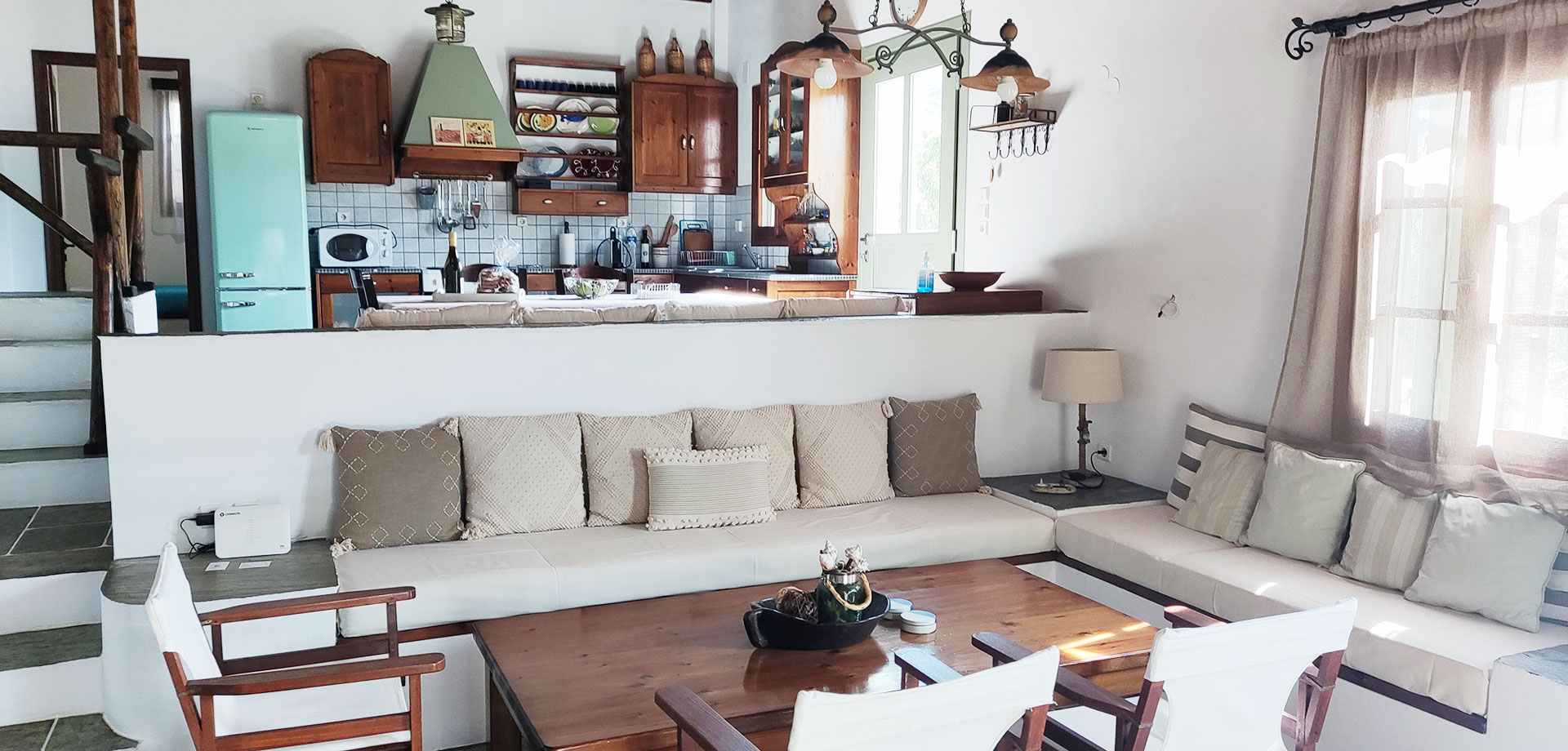 La cuisine de la Villa Vathi à Sifnos