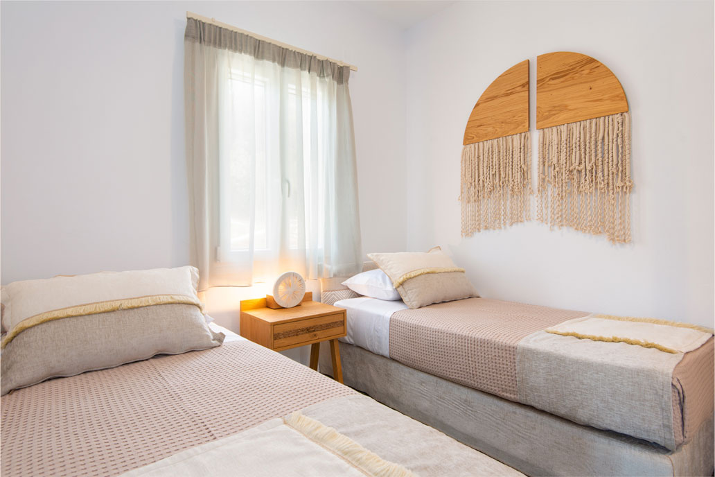 La deuxième chambre avec lits simples