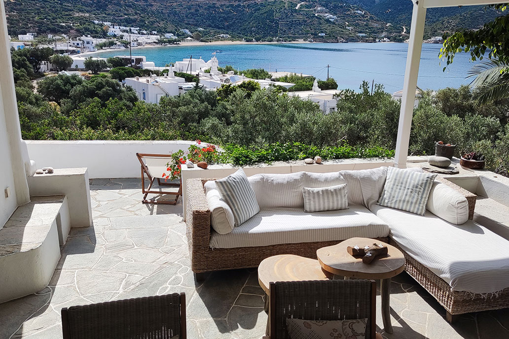 Villa Vathi à Sifnos, vue sur la mer